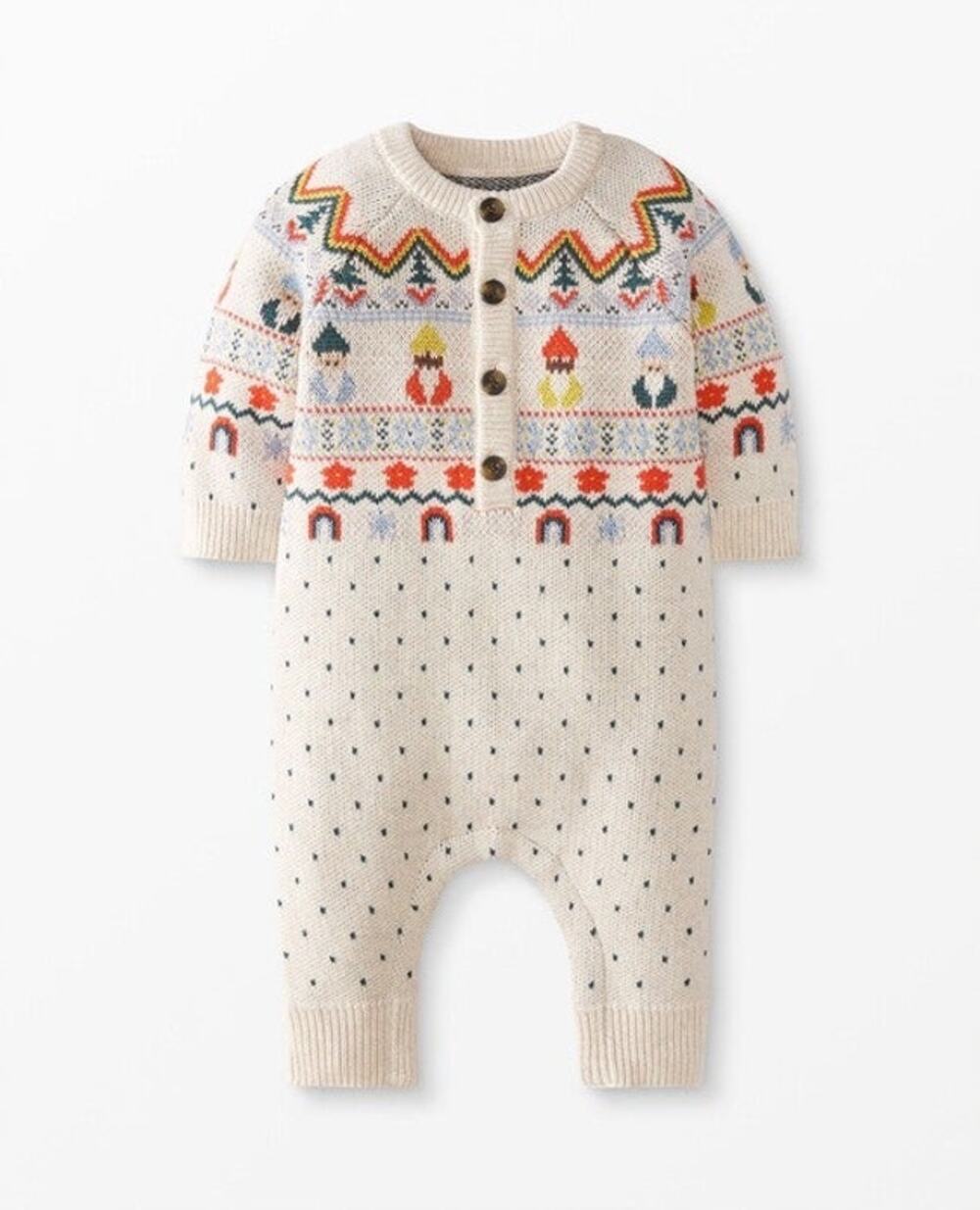 Hanna Andersson Baby Rainbow Gnomes Holiday Romper